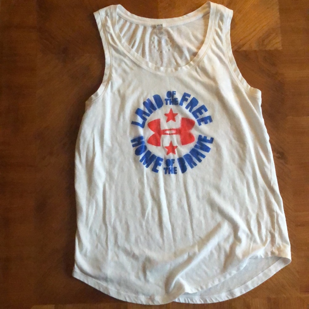 Under Armour Heat Gear tank medium Land of the Free Home of the Brave